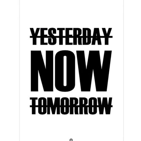 Citatplakat Plakat - A3 - Yesterday, Now, Tomorrow - OneSize - Citatplakat Plakat