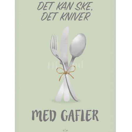 Hipd Plakat - A3 - Ske det Kniver, med Gafler! - OneSize - Hipd Plakat