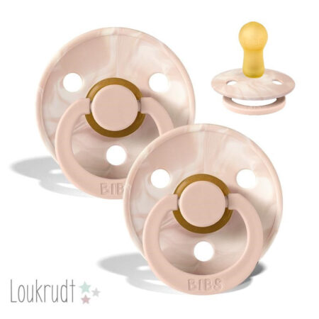 BIBS Colour Sut - 2-Pak - Str. 2 - Naturgummi (Tie-Dye Blush/Ivory)