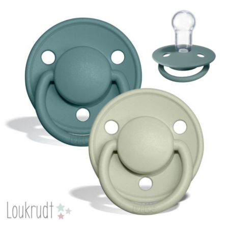 BIBS De Lux Sut - 2-Pak - Onesize - Silikone (Island Sea/Sage)