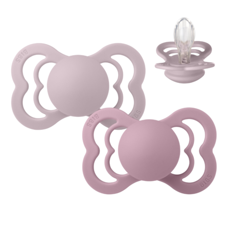 BIBS Supreme Sut - 2-Pak - Str. 2 - Silikone (Dusky Lilac/Heather)