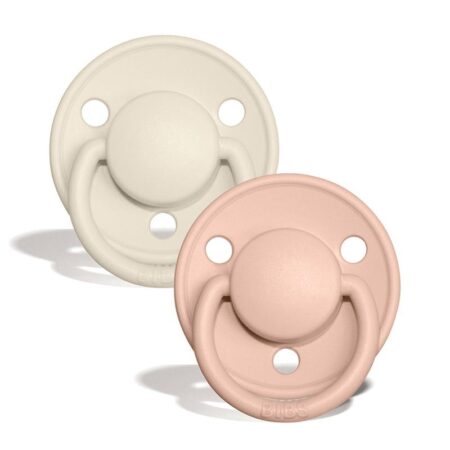 BIBS De Lux Sut - 2-Pak - Onesize - Silikone (Ivory/Blush)