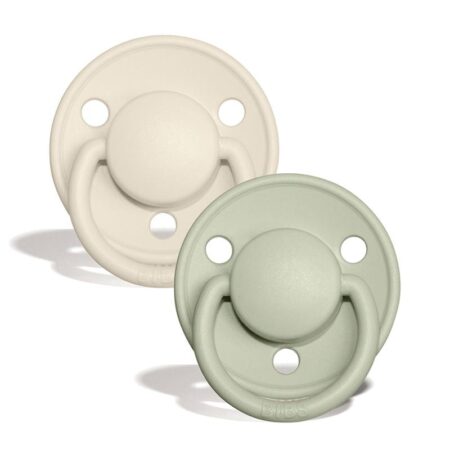 BIBS De Lux Sut - 2-Pak - Onesize - Silikone (Ivory/Sage)