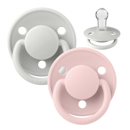BIBS De Lux Sut - 2-Pak - Onesize - Silikone (Haze/Blossom)