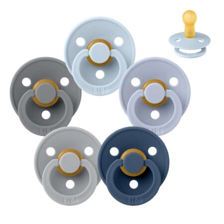 BIBS Rund Colour Sut - Sampak - 5 stk. - Str. 2 - Ocean Storm