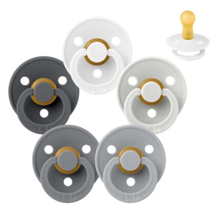 BIBS Rund Colour Sut - Sampak - 5 stk. - Str. 2 - Rainy Day