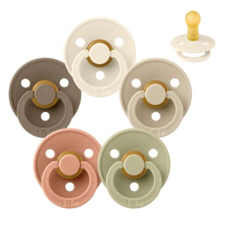 BIBS Rund Colour Sut - Sampak - 5 stk. - Str. 2 - Soft Autumn