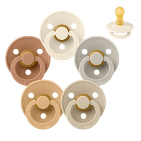 BIBS Rund Colour Sut - Sampak - 5 stk. - Str. 2 - Soft and Earthy