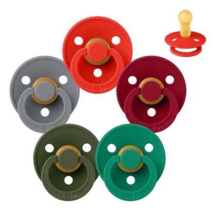 BIBS Rund Colour Sut - Sampak - 5 stk. - Str. 2 - The Christmas Collection