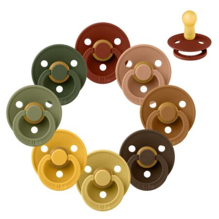 BIBS Rund Colour Sut - Sampak - 8 stk. - Str. 2 - Autumn Bliss