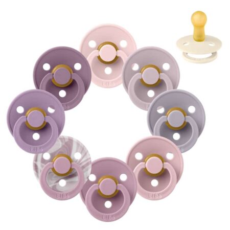 BIBS Rund Colour Sut - Sampak - 8 stk. - Str. 2 - Lovely Lilacs