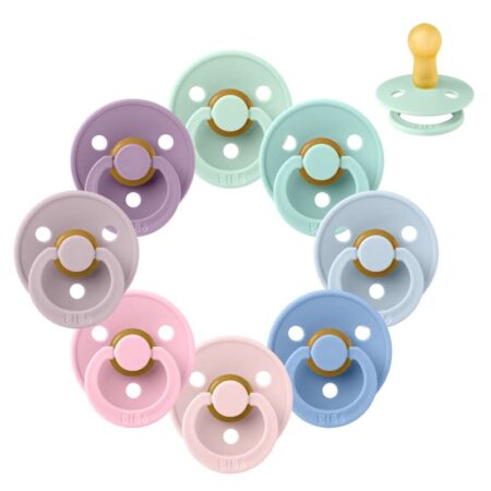 BIBS Rund Colour Sut - Sampak - 8 stk. - Str. 2 - Pastel Paradise