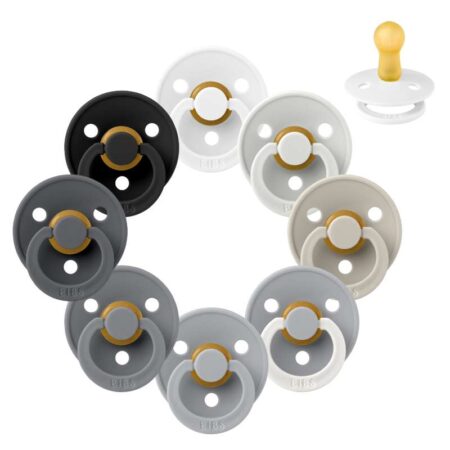 BIBS Rund Colour Sut - Sampak - 8 stk. - Str. 2 - Rainy Day