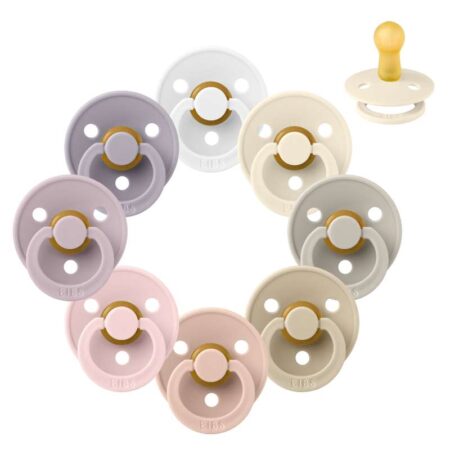 BIBS Rund Colour Sut - Sampak - 8 stk. - Str. 2 - Soft and Gentle