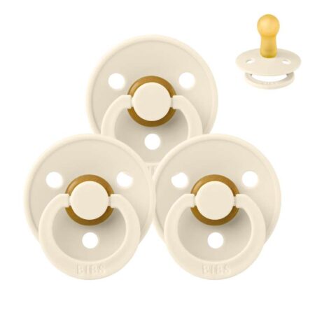 BIBS Rund Colour Sut - Sampak - 3 stk. - Str. 2 - All Ivory