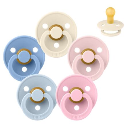 BIBS Rund Colour Sut - Sampak - 5 stk. - Str. 1 - The Babyshower Collection