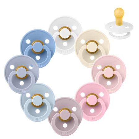 BIBS Rund Colour Sut - Sampak - 8 stk. - Str. 1 - The Babyshower Collection