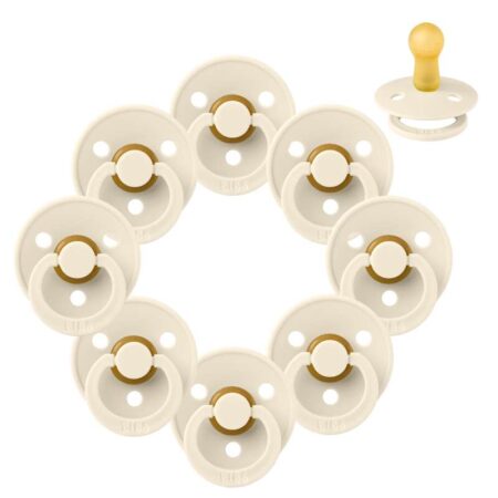 BIBS Rund Colour Sut - Sampak - 8 stk. - Str. 2 - All Ivory