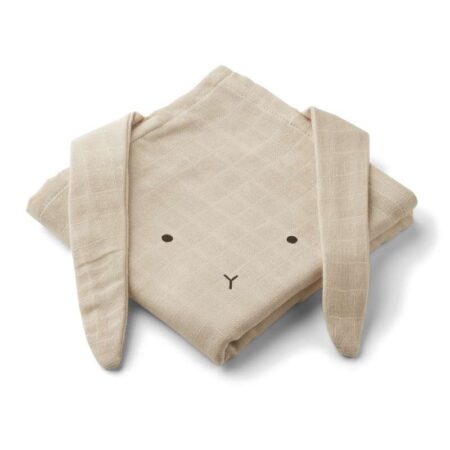 Liewood Hannah Muslin Stofbleer - Rabbit - 2-pak - Sandy